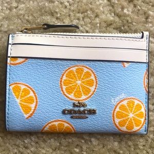 NWT! COACH ORANGE SLICE CARD CASE 🍊